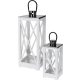  H&S Laterne Holz, Metall, Glas 52 cm