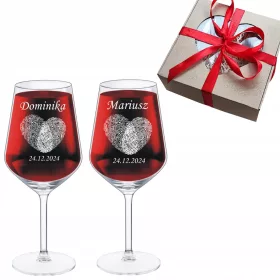    2 WEINGLÄSER 530 ml mit Gravur, Hochzeitsgeschenk zum Jahrestag 5–50