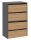  TopEshop Schuhschrank 60 x 88 x 36 cm Anthrazit