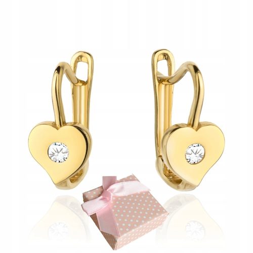  585 GOLD OHRRINGE KIND MÄDCHEN HERZ