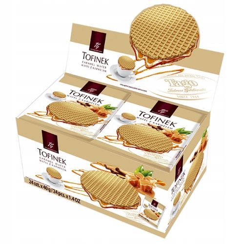 Tago Tofinek Karamell-Waffeln 40g - 24er Pack