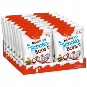   Kinder Schoko Bons 125g x 16 Stück - Leckere Schokoladenpralinen mit cremiger Füllung