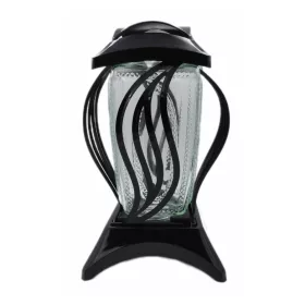  Große Zwiebelkerze, weiße Glaslaterne, 36 cm