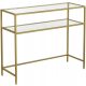  Songmics rechteckige Konsole 100 x 35 x 80 cm gold