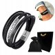  Herren-Lederarmband mit GRAVUR SILBERNER VALENTINSTAG + KOSTENLOSE GRAVUR