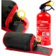 Auto-Pulver-Feuerlöscher 1 kg BC + Auto-Feuerlöscher-Halterung mit Klettverschluss