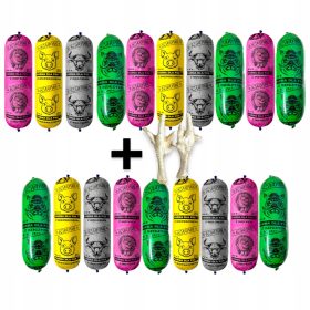  19x1kg Hundefutterriegel SZARPAK 86% Fleisch +