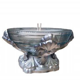  NEUE GROSSE Glamour-Kerze aus offenem Glas