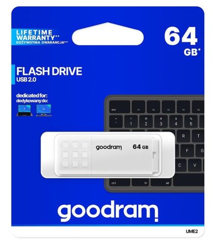  GOODRAM UME2 Pendrive 64 GB USB 2.0 weiß