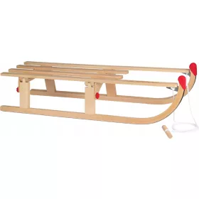    Robuster faltbarer Holzschlitten mit Schnur und Griff NIJDAM 90 kg 110 cm