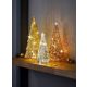  SET MIT 3 WEIHNACHTSBÄUMEN, LED-DEKO, GLASVERZIERUNG