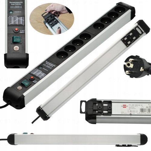 Brennenstuhl Steckdosenleiste 1391014800 8 Steckdosen 3 m schwarz