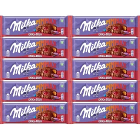   Milka Mmmax Choco Jelly - Schokolade mit Alpenmilch, Gummibärchen und knisternden Bonbons, 250g 10er Pack