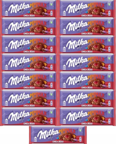 Milka Mmmax Choco Jelly - Großpackung Alpenmilch Schokolade mit Gummibärchen