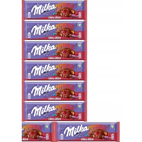   Milka Mmmax Choco Jelly – Schokoladentafel mit Gummijelly und knisternden Zuckerstückchen, 250g x8