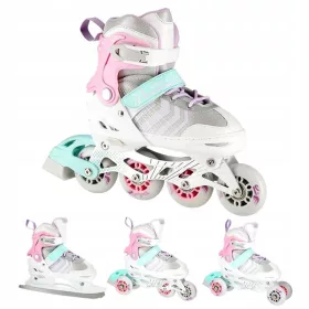    2-in-1-Inline-Skates für Damen, solide ABEC-7-Skates, Größe 39–43