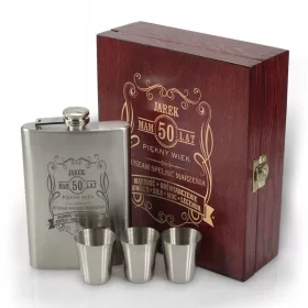    ROSA UND GLÄSER IN EINER BOX MIT GRAVUR. Geburtstagsgeschenk 18-99