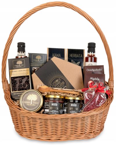  Geschenkkorb mit Honigtrüffel, Tee und Premium-Delikatessen-Set