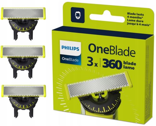 Philips Norelco OneBlade zweischneidige Rasierklinge, 3 Stk.