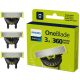  Philips Norelco OneBlade zweischneidige Rasierklinge, 3 Stk.