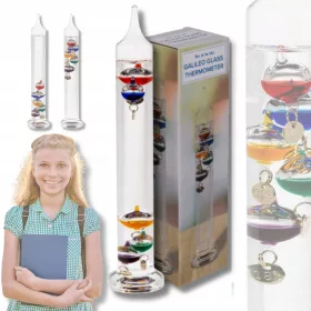  Dekoratives Glas GALILEO Thermometer Galileo 28cm