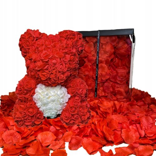 BÄR MIT ROSEN XXL BOX VOLLER BLÜTENBLÄTTER VALENTINSTAG GESCHENK