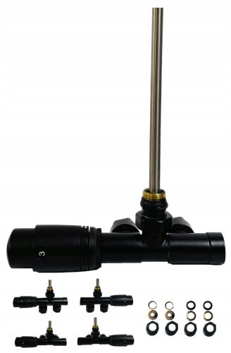  Aqua Heating H2006BK Einloch-Heizkörperventil, schwarz