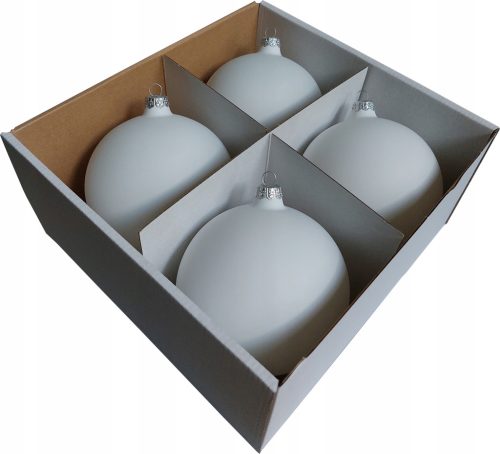  GROSSE Christbaumkugeln aus Glas WEISS MATT extra SCHNEEWEIß matt 12 cm