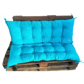    KISSEN KISSEN Euro Gartenmöbel aus Paletten SET 120 CM Lazur