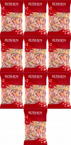 Roshen Fruchtgelee-Bonbons, 1 kg Beutel mit zuckerbeschichteten Jellys, Packung mit 10 Stück
