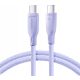  Joyroom USB Typ C - USB Typ C Kabel 1 m Lila