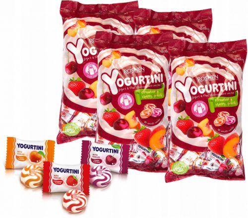 Roshen Yogurtini Frucht-Karamellbonbons, 4 x 1kg