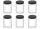 Lebensmittelbehälter 6x PET-Dose mit Verschlussdeckel, 1000ml