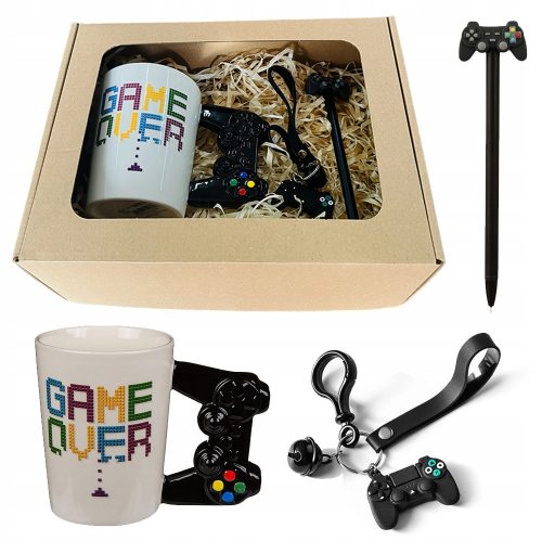 Coole, lustige Gadgets GAMING-SET, Becher, Schlüsselanhänger, Stift, GESCHENK für den 5. bis 99. Geburtstag eines Jungen