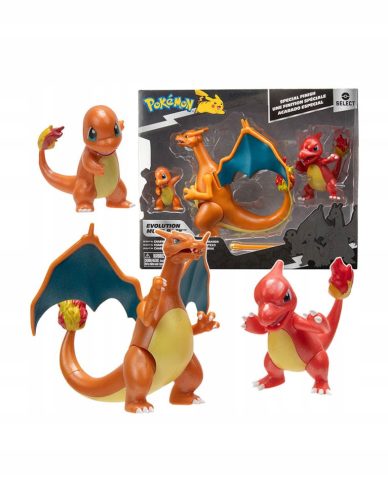  POKEMON 3 Figuren Glumanda Charmeleon Glurak