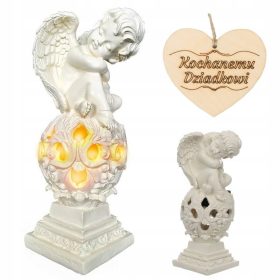  KERZE für Opa SOLAR ENGEL für den Garten oder das Grab