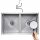 ANW-Spüle mit zwei Becken. Spüle aus Inox-Stahl