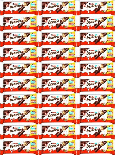 Kinder Bueno Schokoriegel 43g mit Haselnussfüllung – Packung mit 240 Stück