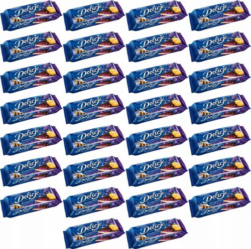 Delicje Kekse mit Blaubeer-Gelee und Schokolade 147g x36 von Mondelez