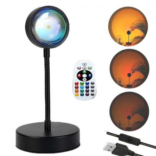  LED-SONNENUNTERGANGSLAMPE SUNSET RGB 16 PROJEKTION, DIE EINEN SONNENUNTERGANG IMITIERT