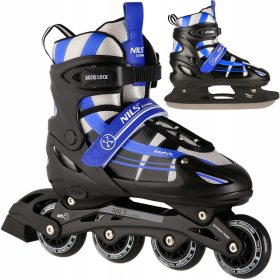    NILS 2in1 Inline-Skates, Freizeit-Inline-Skates, verstellbare Jugend-Skates, 39–42