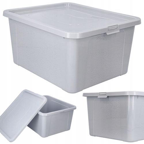 Boxen, Aufbewahrungsbehälter, Organizer Organizer, Kunststoffbehälter, Spielzeugkiste, grau, 20l