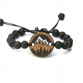  HOLZARMBAND MERBAU BERGVULKANISCHER STEIN