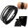  Herren-LEDER-Armband, schwarze Feder, elegantes Leder + KOSTENLOSE GRAVUR!