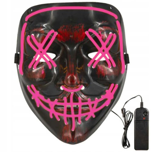  PartyPal PP133972-1 Gesichtsmaske aus Kunststoff, Zombie, Orange und Rot
