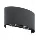  Schwarze Gartenwandleuchte Interlook, integrierte 4-W-LED-Quelle