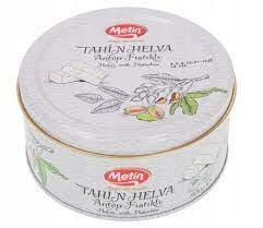 Türkische Halva mit Pistazien in eleganter Metalldose, 800g