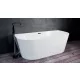 Freistehende Acrylbadewanne Waltpool JS789 Mittelablauf 170 x 80 cm