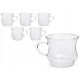 Tasse und Untertasse für Kaffee und Tee Termisil Iza Becher, Glas, 220 ml, 6 Stk.