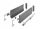  GTV-Schublade, graue Front, 40 x 50 x 16,7 cm, maximale Belastung: 40 kg